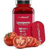 Lycopene 50mg 180 Vegetarian Capsules | Supplement Health | Natural Tomato Extract Non-GMO | Pure Powder