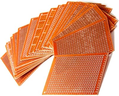 Hailege 20x 5x7cm Bakelite DIY Prototype PCB Breadboard for Electronics Projects