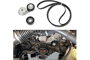 Kozlira Engine Serpentine Belt Tensioner Idler Pulley Drive Kit Compatible with Jeep Wrangler 3.8L V6, 2007-2011#Replace 38018 39269 6PK2285 with One Year Quality Assurance