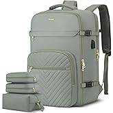 MOMUVO Travel Backpack Sets for Women,Carry On Backpack Flight Approved,Large Laptop Backpack Luggage Backpack with USB Charging Port,18.4 Inch