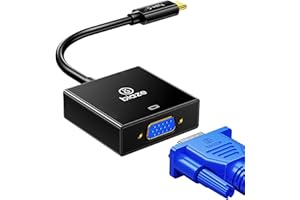 biaze ZH55 USB C to VGA Adapter, Plug‑and‑Play Type C to VGA Converter for Phone, Laptops & PC – 1080p@60Hz Video Output to T