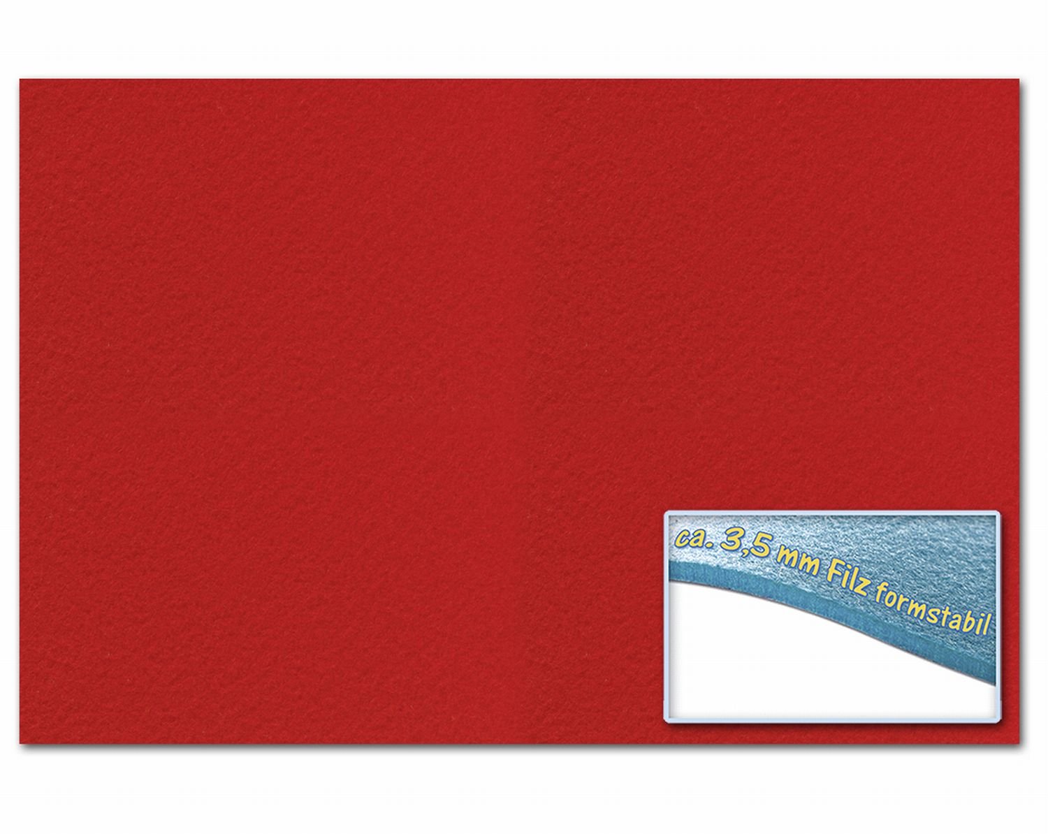Bringmann Folia 510320 - Felt 30 x 45 cm, ca. 3.5 mm, 1 Sheet, Red