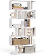 VASAGLE 6-Tier Bookshelf 24 x 70 x 191.6 cm Matte White LBC61WT Room Divider