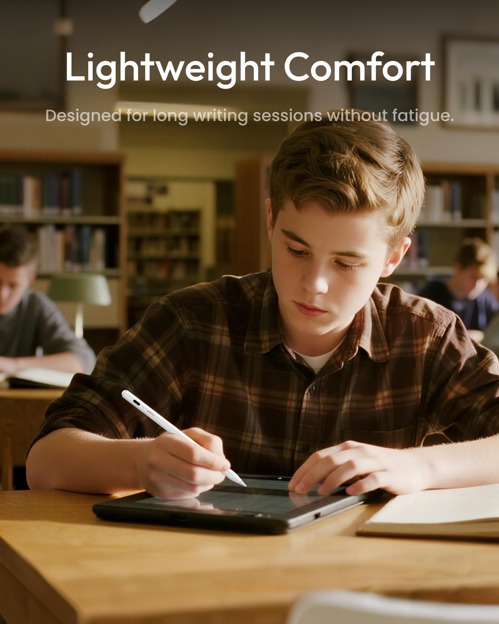 Metapen Pencil Air8 for Apple iPad 2018-2025, 10 Min Faster Charge, Palm Rejection Stylus Pen for iPad a16/11/10/9/8/7/6th Gen, Pro 12.9/11/13-inch M4, Air 3/4/5/M2/M3, Mini 5/6th