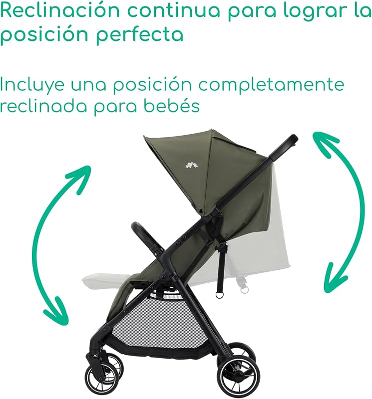 Azur, carrinho de bebé, 0–3 anos (15 kg), grafite mineral