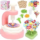 Laoyebaohao Fabric Flower Bouquets Toys, DIY Flower Craft Kit, Flowers Market Toy for Girls, Arts and Crafts for Kids Ages 3-12, Educational Activity for Girl Birthday Gift