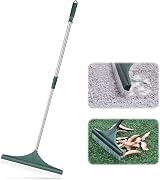 Artificial Grass Brush Lawn Rake Adjustable Steel Handle 80-130cm
