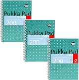 Pukka Pad A5 Jotta Book 3-Pack Metallic Green 200 Pages 8mm 80GSM Perforated