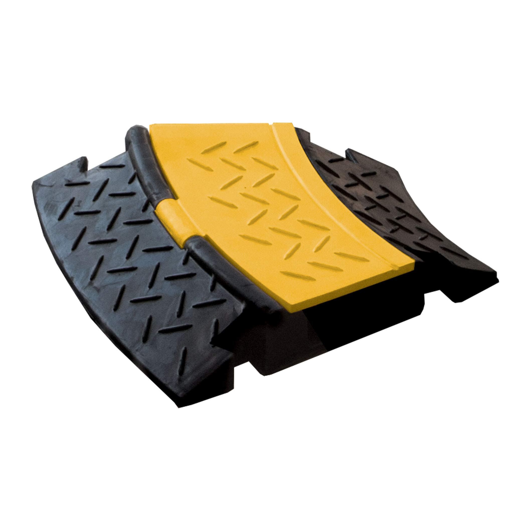 Arnocanali ZPW2 No. 3 Pieces of Flat Curved 30° Floor for Driveway Channel with 2 Compartments, Rubber
