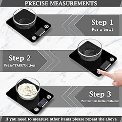 UMIRIKO Black Kitchen Digital Scale Weight Grams