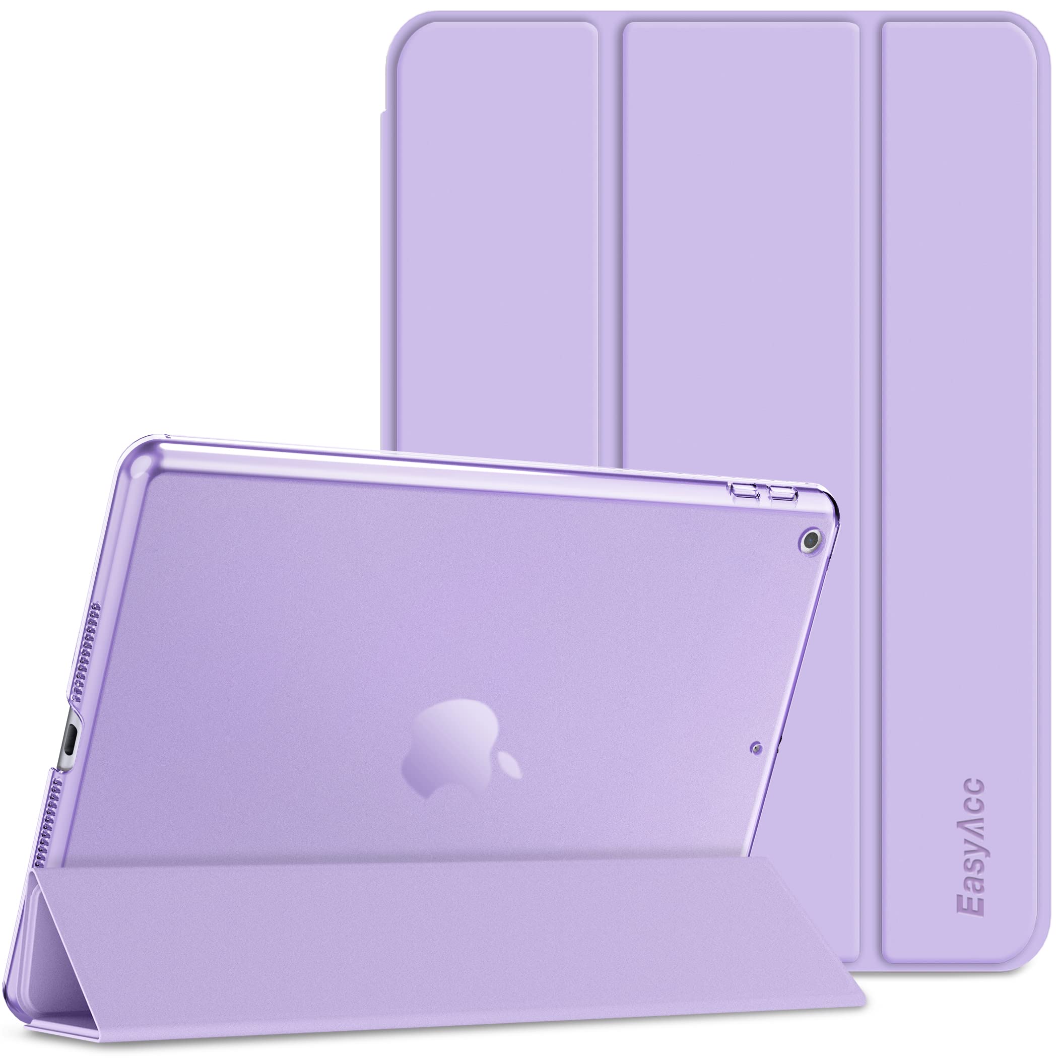 EasyAcc Case Compatible with iPad 9th / 8th / 7th Generation (iPad 10.2 inch 2021/2020/2019), Slim Translucent Cover for iPad 7 8 9 Auto Wake/Sleep, Light Purple — image 1
