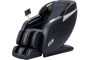 MassaMAX 2024 Full Body Massage Chair, Zero Gravity Recliner with Yoga Stretch, SL Track, Airbags, Heating, Touch Screen, and Foot Massage (MD906-Black)