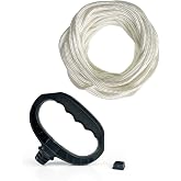 YAMAKATO 4.0mm*16ft Pull Rope with Recoil Starter Handle for Snowblower | Also for MTD Troy-Bilt Honda Predator Generac Champion Generator Washer Lawn Mower Trimmer Small Engine Pull Cord