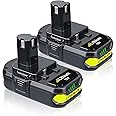 Masione 2Pack 3.0Ah 18V P102 Lithium-Ion Replacement for Ryobi 18v Battery P102 P103 P104 P105 P107 P108 P109 P190 Compatible with Ryobi Batteries Cordless Power Tools