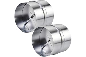 SOUJOY 2 Pack 4 Inch Backdraft Damper, One-Way Airflow Duct Damper, Insert Backflow Preventer for Dryer, Ducting in Range Hoo