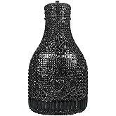 RomanticDesign Champagne Bottle Rhinestone Clutch for Women Glitter Crystal Evening Handbag Party Cocktail Wedding Purse