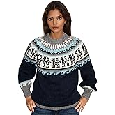 Gamboa Alpaca Sweater Women Light and Softness Wool Pullover Fair Isle Knitted Fall Winter Sweaters