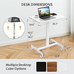 YSSOA Mobile Small Standing Desk - Rolling Desk