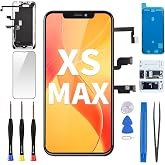 BESJMYT for iPhone Xs MAX Screen Replacement with Ear Speaker 6.5" LCD | Display Assembled 3D Touch Digitizer with Front Earpiece Proximity Sensor Repair Kits Fix Tools A1921 A2101 A2102 A2104