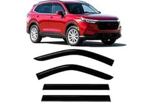OLLTOZ 2023-2026 Tape-On Rain Guards for Honda CR-V Side Window Visor Deflectors LX EX EX-L Sport Hybrid Sport Touring Durable Vent Shades CRV 2024