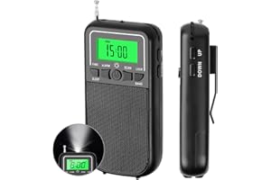 SUPRBIRD Portable Radio AM FM, Transistor Radio with LED Flashlight, 2AA Battery Operated with Long Range Reception, Emergency Use for Indoor, Outdoor, Walk, Jogging, Gym, Camping