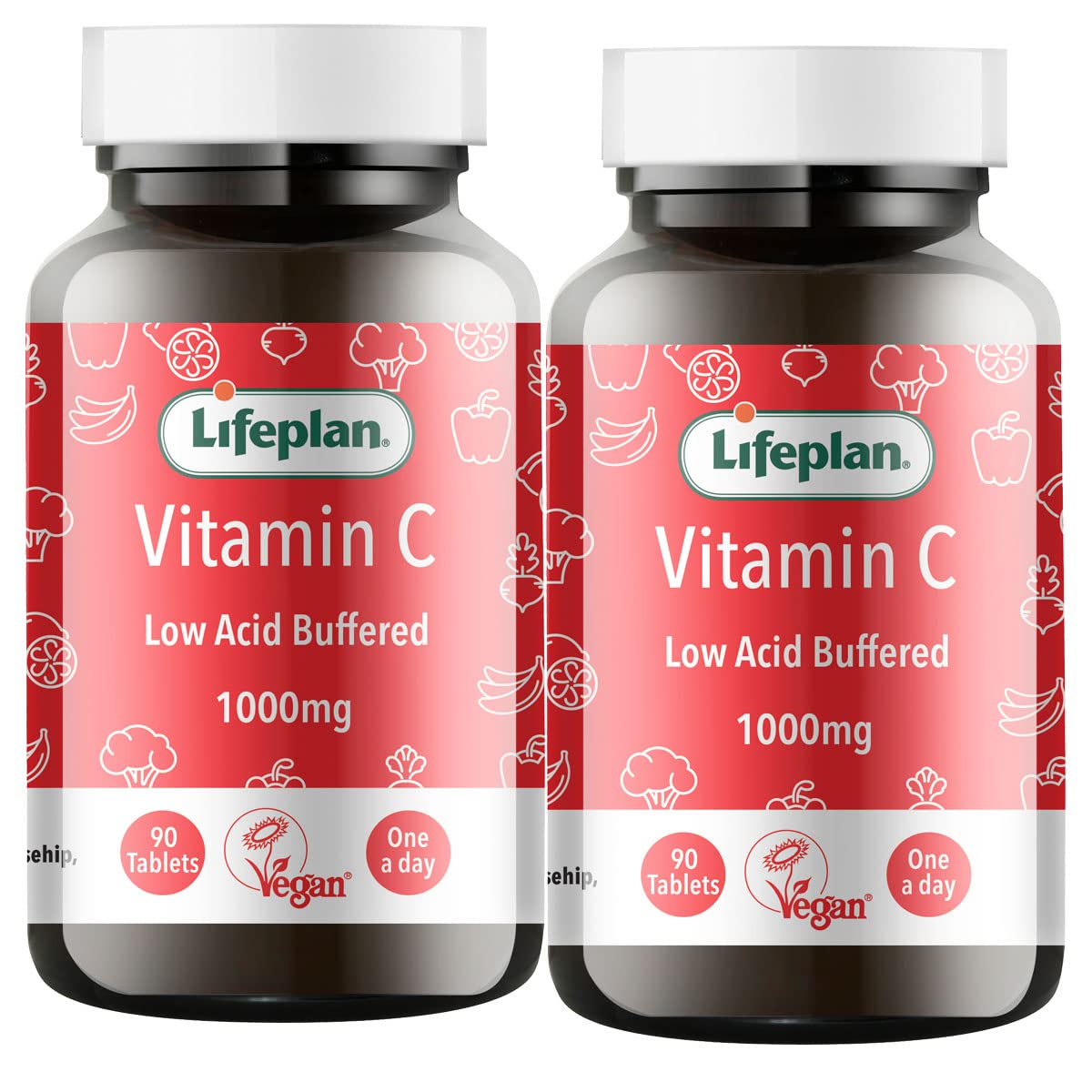 Lifeplan Vitamin C (Buffered) 1000mg 90 tablet X 2 (Pack of 2)