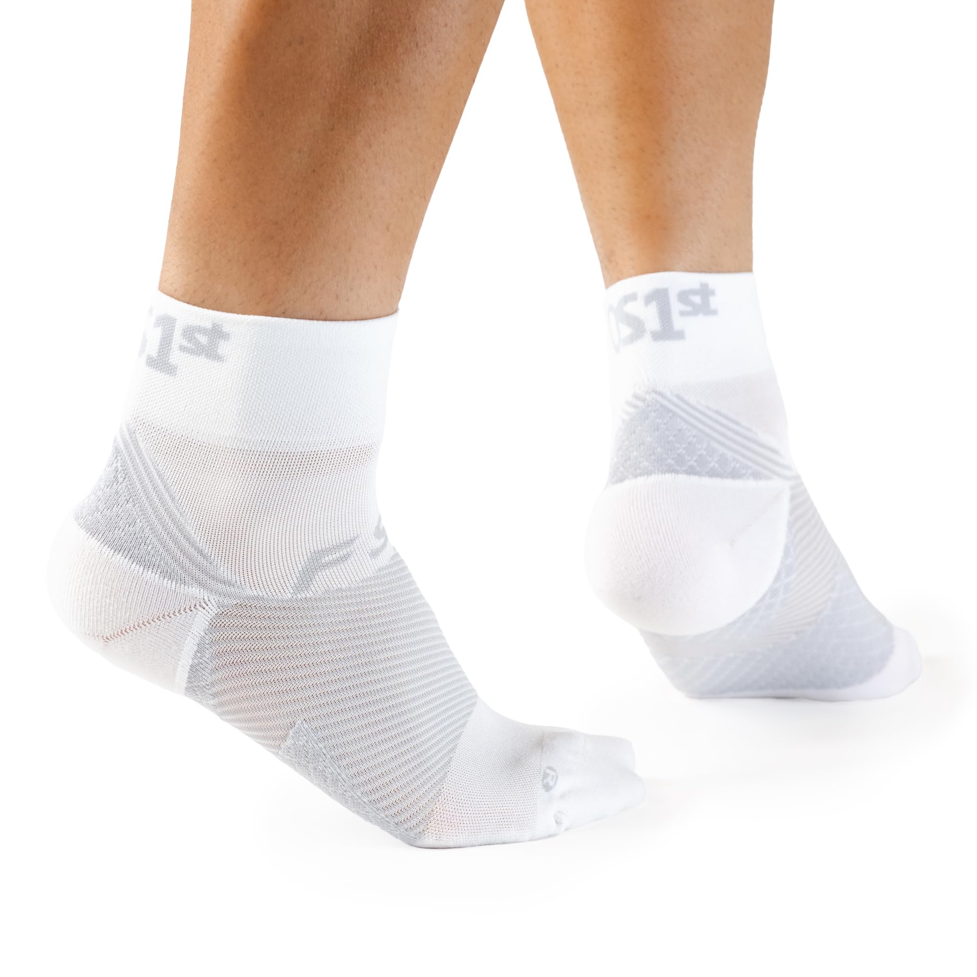 Orthosleeve FS4 Plantar Fasciitis/Orthotic Socks/Heel & Arch Pain/Swelling/Foot Fatigue - XL White