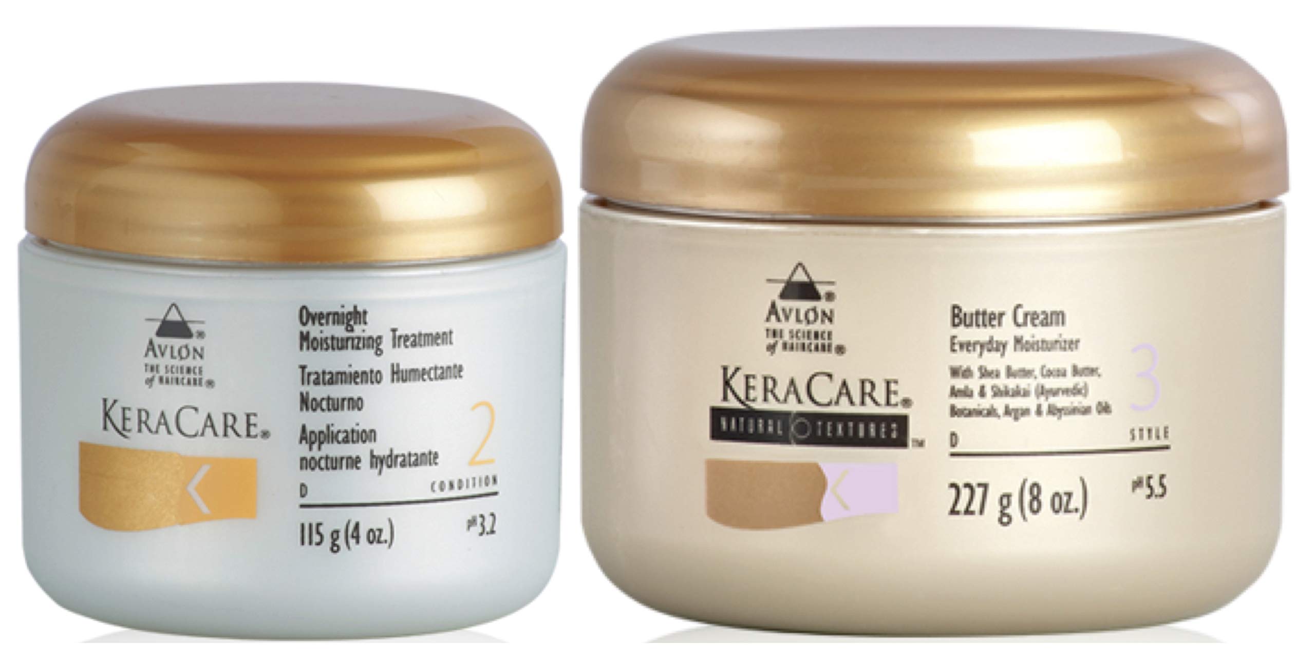 Keracare Overnight Moisturising Treatment 4oz with Natural Textures Butter Creme 8oz