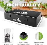 CraftSaints Seed Organizer Storage Box with 60 Bottles & Labels view 5