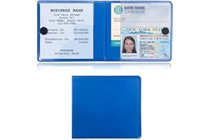 Kewucn 1 PC Car Registration Insurance Holder, Essential Auto Card Glove Box Organizer, Vehicle Interior Accessories Perfect for Most Car, Truck, SUV (10.55''×4.8'', Blue)