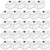 Reginary 24 Pcs Fanny Clear Packs for Women Men Waist Pack Stadium Approved Transparent Bag Waterproof Purse Adjustable Belt Bag for Festival Games Travel(White)