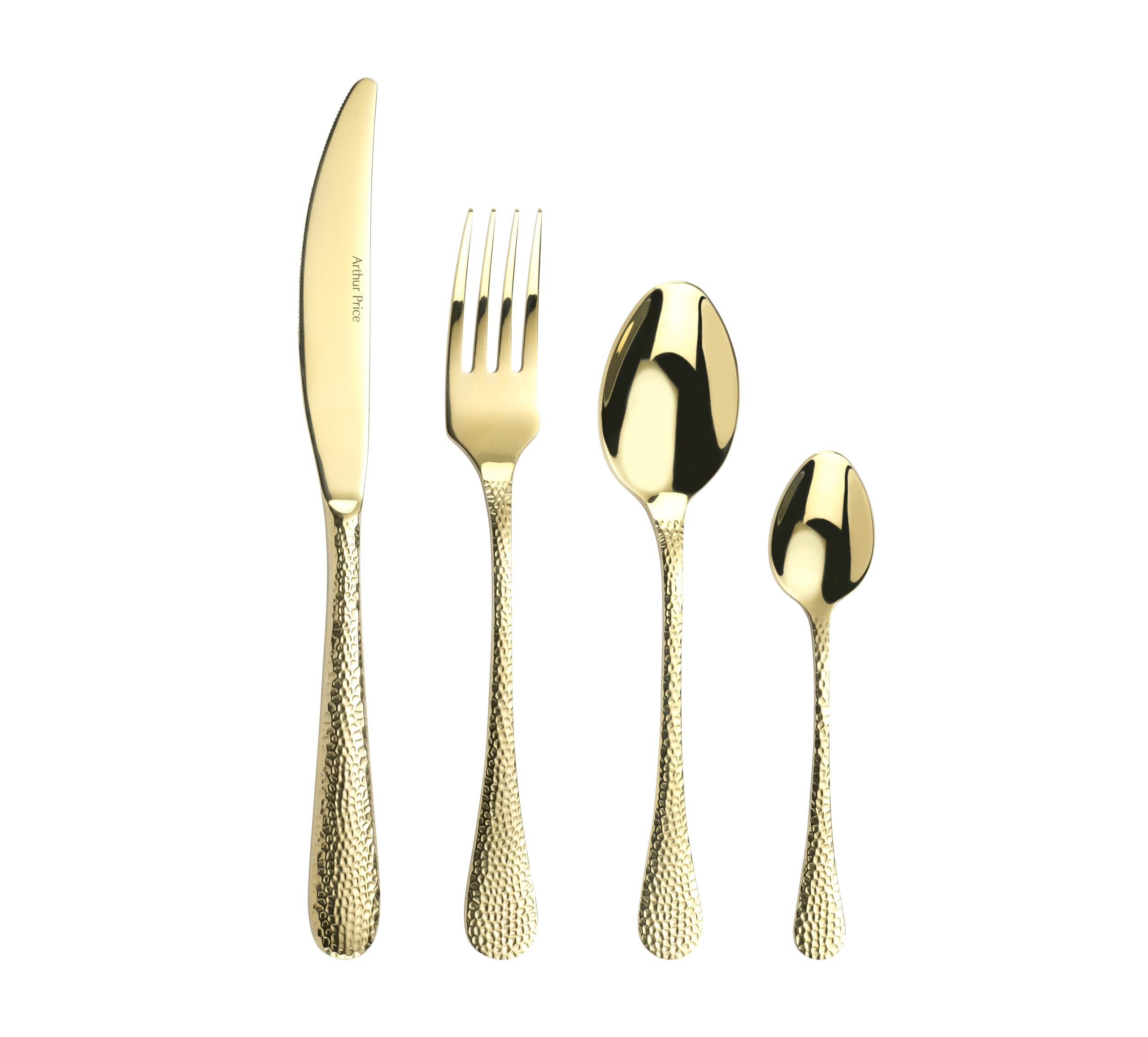 Arthur Price CAVA3201 Champagne Avalon 32 Piece 8 Person Cutlery Set, Stainless Steel, Gold