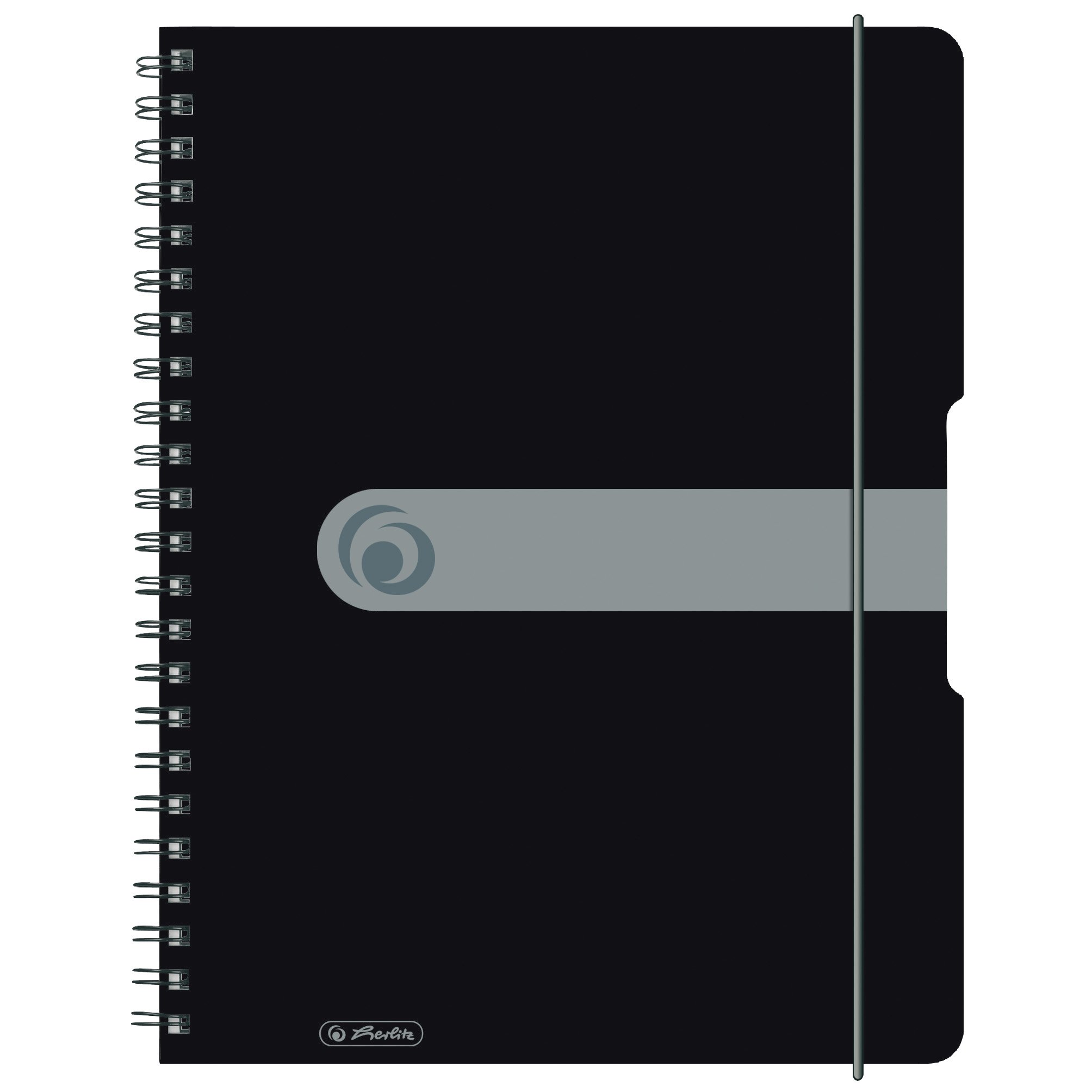 Herlitz A4 To Go Spiral Pad - Black (Pack of 80)