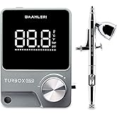 Gaahleri Airbrush Kit, Turbox mini Kit with GHAD-39 0.35mm, Dual-Action Airbrush &amp; Air Compressor with 18 Gear Air Control, Ultra-Quiet, Multi-Scenario, for Painting, Modeling, Cake Decor