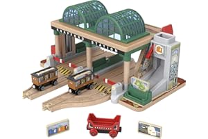 Thomas & Friends Wooden Railway Toy Train Set Knapford Station Passenger Pickup Wood Playset for Preschool Kids Ages 3+ Years