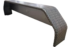 GENERIC D2E Trailers Tandem Double Break Treadplate Fender (1 Each) 10x72x19 w/ 16 Ga Smooth Backplate