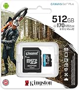 Kingston Canvas Go Plus microSDXC 512GB U3 V30 A2 Card + ADP 170MB/s view 3