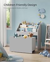 SONGMICS Kids Bookshelf and Toy Organiser Dove Grey GKR041G10 view 5