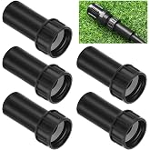 Geelin 5 Pcs 3/4 to 1/2 Hose Adapter Drip Irrigation Tubing Fittings | 3/4 Female Thread Connects Pressure Regulator, Fits Half Inch Tubing, Black Plastic Build, Garden Greenhouse Yard Watering