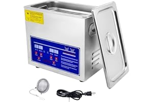 VECKYJL Heated Ultrasonic Parts Cleaner 3L Industrial Ultrasonic Carburetor Cleaner Machine with Digital Timer, Ultrasonic Parts Cleaner Automotive for Coin Dental Watch Cleaning, 110V