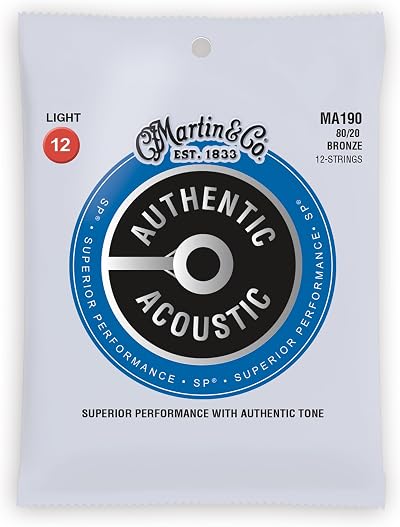 Martin MA190 Authentic Acoustic 12-String Light 12-54 Bronze SP