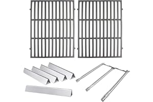 Hongso Spirit E-310 Grill Parts for Weber Spirit I & II 300 Series E310 S310 E320 S320 E330 S330 Gas Grill With Front Control, 7636 Flavorizer Bars 15.3", 7638 Grill Grates 17.5", 69787 Burners 18"