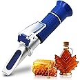 Honey Refractometer Honey Moisture Tester for Honey Maple Syrup Molasses Bee Keeping Supplies, Brix and Baume, 3-in-1 Uses, 58-90% Brix Scale Range with ATC RHH-90ATC