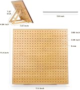 Coopay Blocking Board for Crochet 11 inch Grid with Pins Wooden Easel view 5