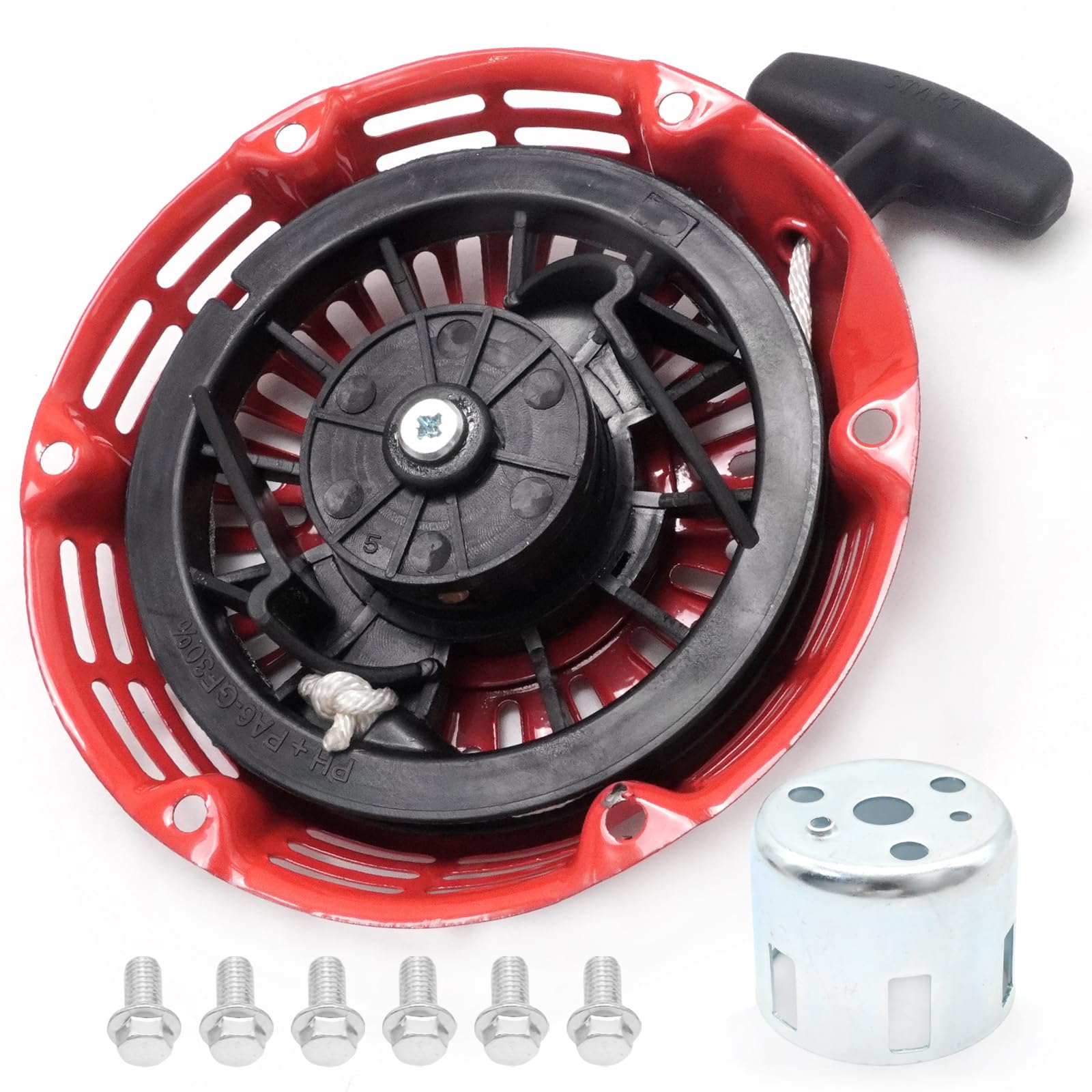 Hoypeyfiy Pull Start Assembly for 28400-ZE1-003ZF 28400-ZH8-013YA Engine Pull Cord Assembly with Starter Cup Pull Start Replacement Parts Recoil Starter Kit