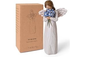 NANAOUS Forget Me Not Guardian Angel Figurines, Sympathy Gifts for Loss of Loved One, Miscarriage Gifts for Mothers, Sculpted