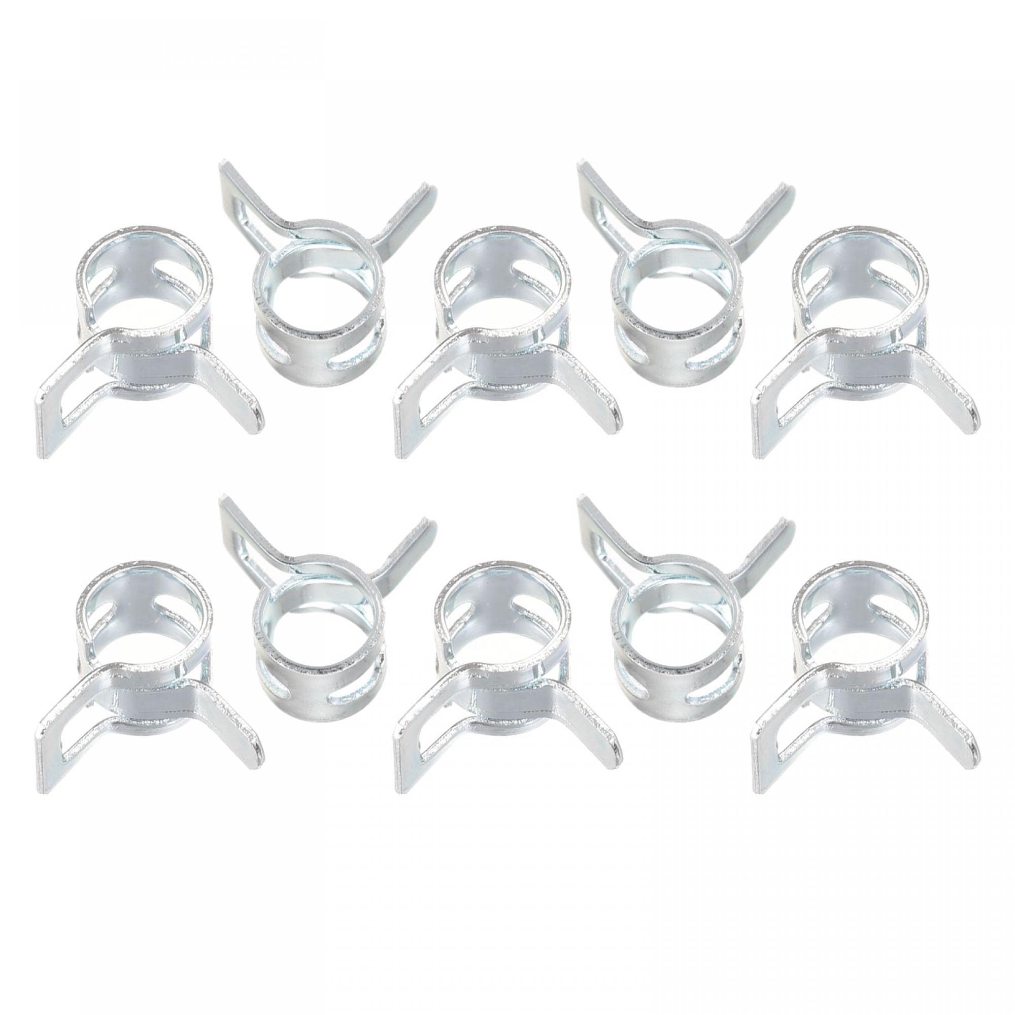 Photo 1 of uxcell 20pcs 4mm Spring Band Type Action Fuel/Silicone Vacuum Hose Pipe Clamp Low Pressure Air Clip Clamp, Zinc Plated