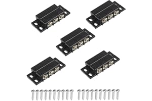 EPLZON Magnetic Reed Switch Normally Open and Normally Closed NC NO Magnetic Proximity Switch for Door Alarm, Window Safety, DC 5V 12V 24V Light GPS Other Equipment Reed Switch (Black, Pack of 5pcs)