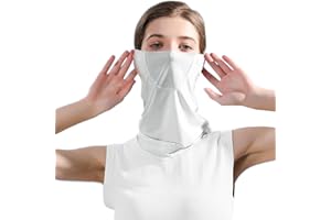ProudDemon Ice Silk Neck Gaiter for Men Women, UPF 50+ Cooling Face Cover Scarf, Breathable & Lightweight Sun Protection