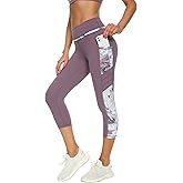 Zinmore Women's Capri Yoga Pants Exercise Running Workout Leggings with Pockets